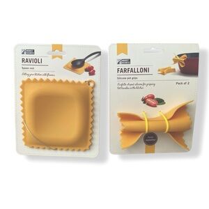 Monkey Business Pasta Raviloi Farfalloni Silicone Spoon Rest Pot Grips Cooking